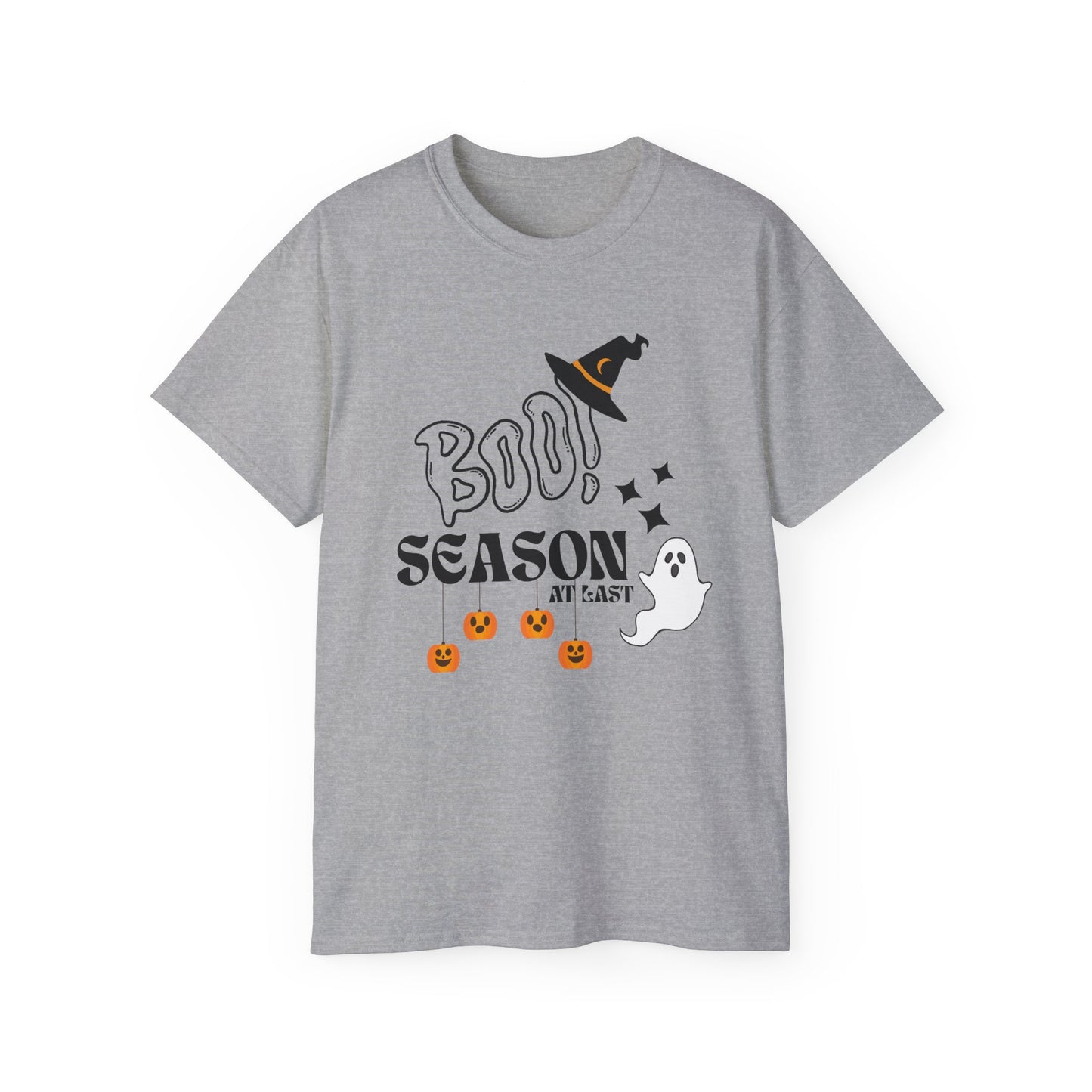 Halloween Unisex Ultra Cotton Tee, Ghost Season Shirt, Boo Season T-Shirt, Spooky Apparel, Fall Fashion, Halloween Costume Top