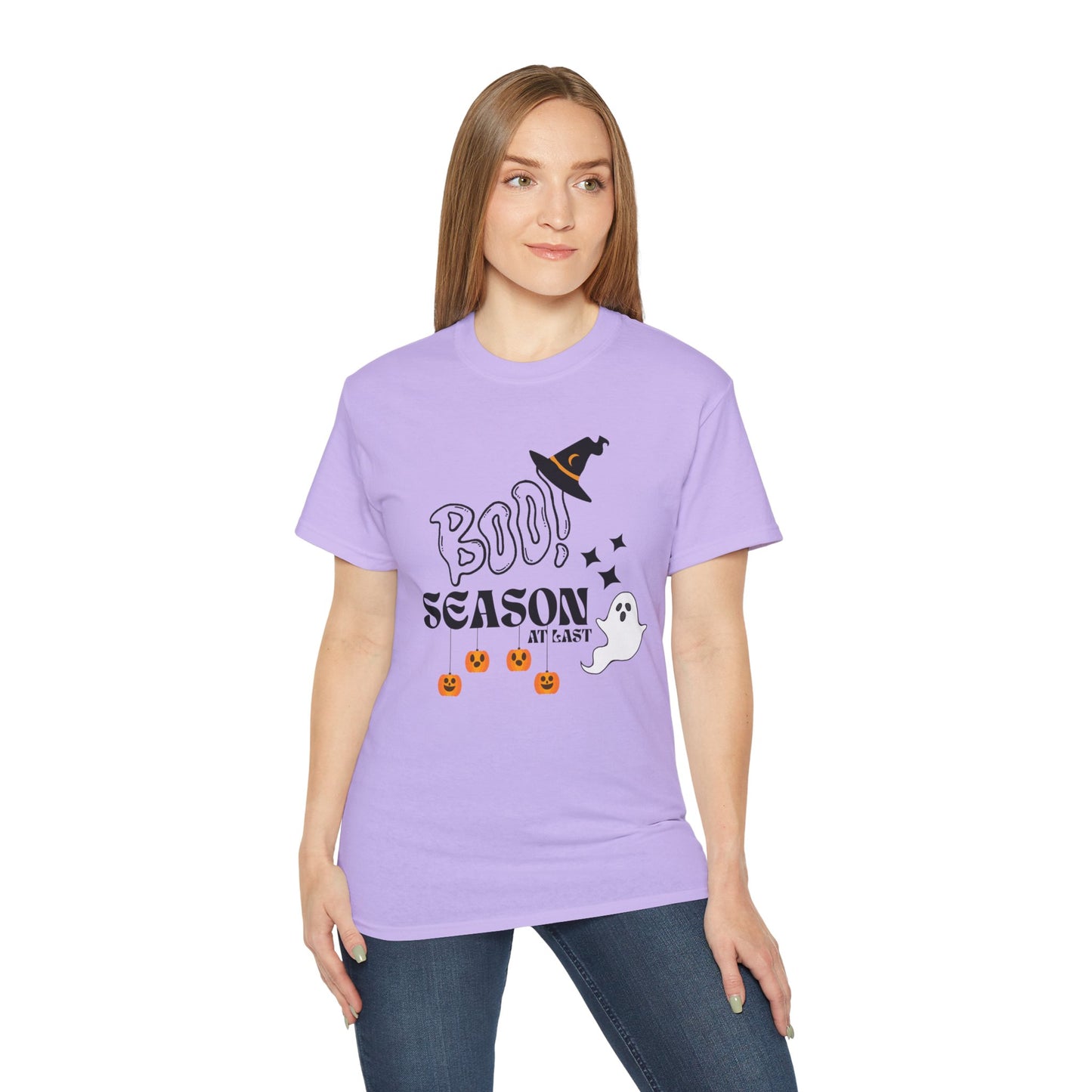 Halloween Unisex Ultra Cotton Tee, Ghost Season Shirt, Boo Season T-Shirt, Spooky Apparel, Fall Fashion, Halloween Costume Top