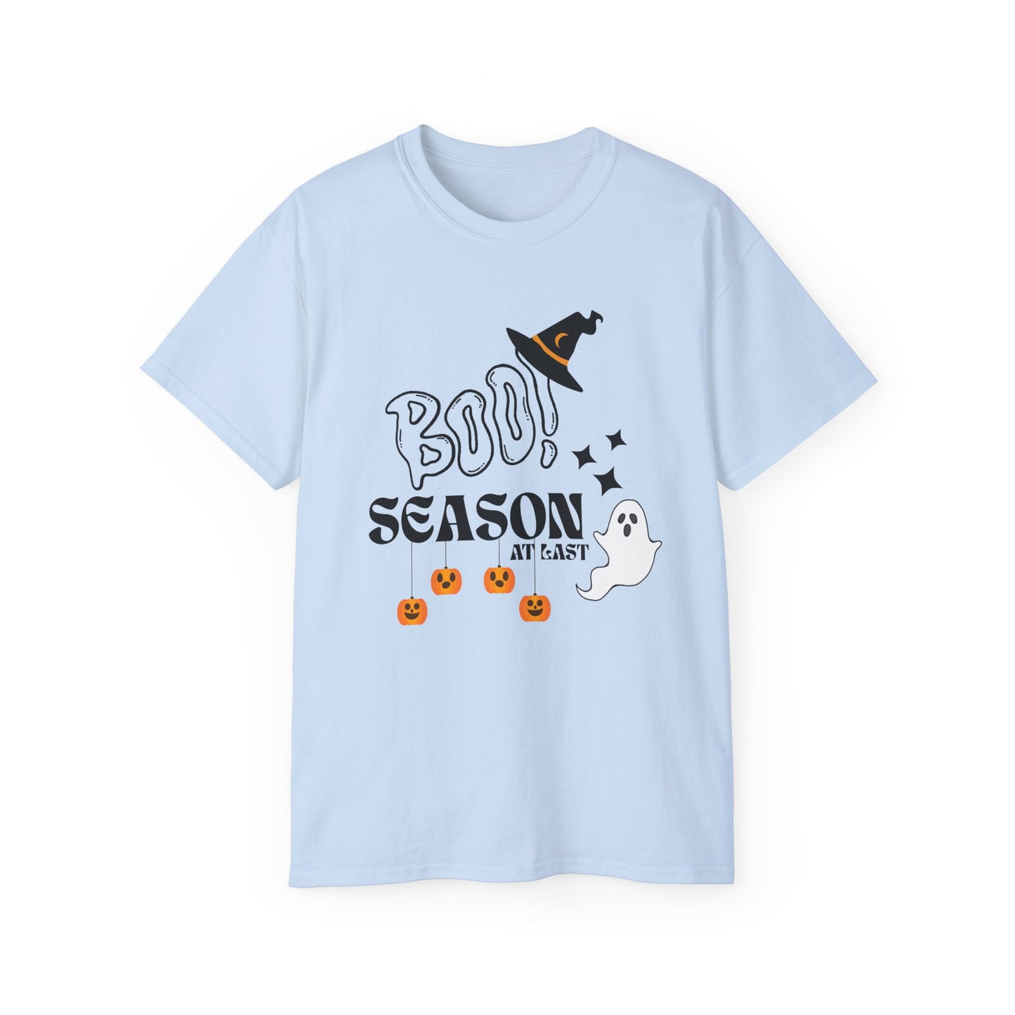 Halloween Unisex Ultra Cotton Tee, Ghost Season Shirt, Boo Season T-Shirt, Spooky Apparel, Fall Fashion, Halloween Costume Top