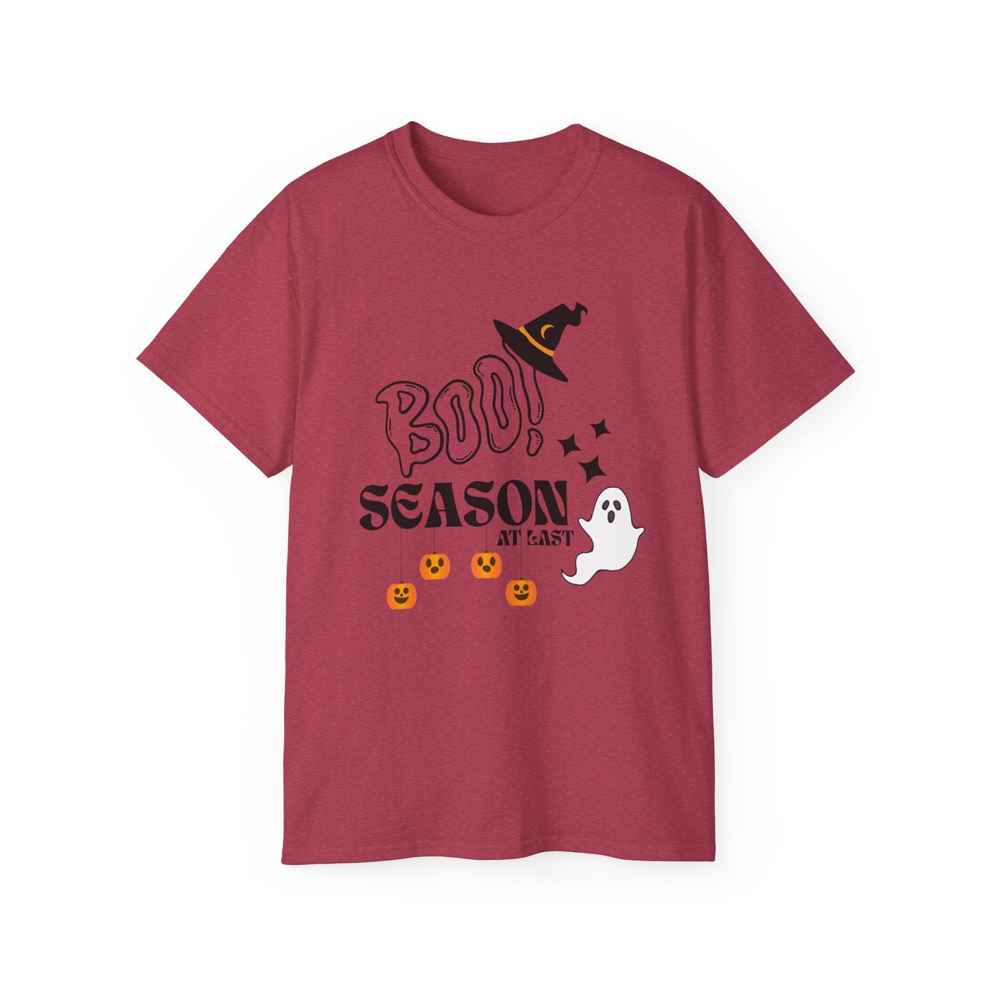 Halloween Unisex Ultra Cotton Tee, Ghost Season Shirt, Boo Season T-Shirt, Spooky Apparel, Fall Fashion, Halloween Costume Top