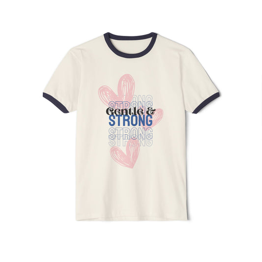 Gentle & Strong Unisex Cotton Sports Casual Lightweight Comfortable Ringer T-Shirt