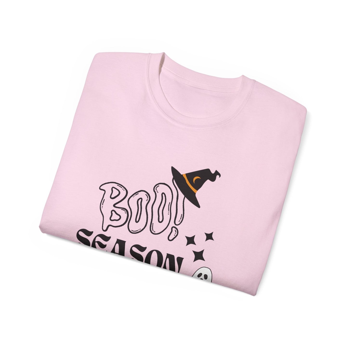 Halloween Unisex Ultra Cotton Tee, Ghost Season Shirt, Boo Season T-Shirt, Spooky Apparel, Fall Fashion, Halloween Costume Top