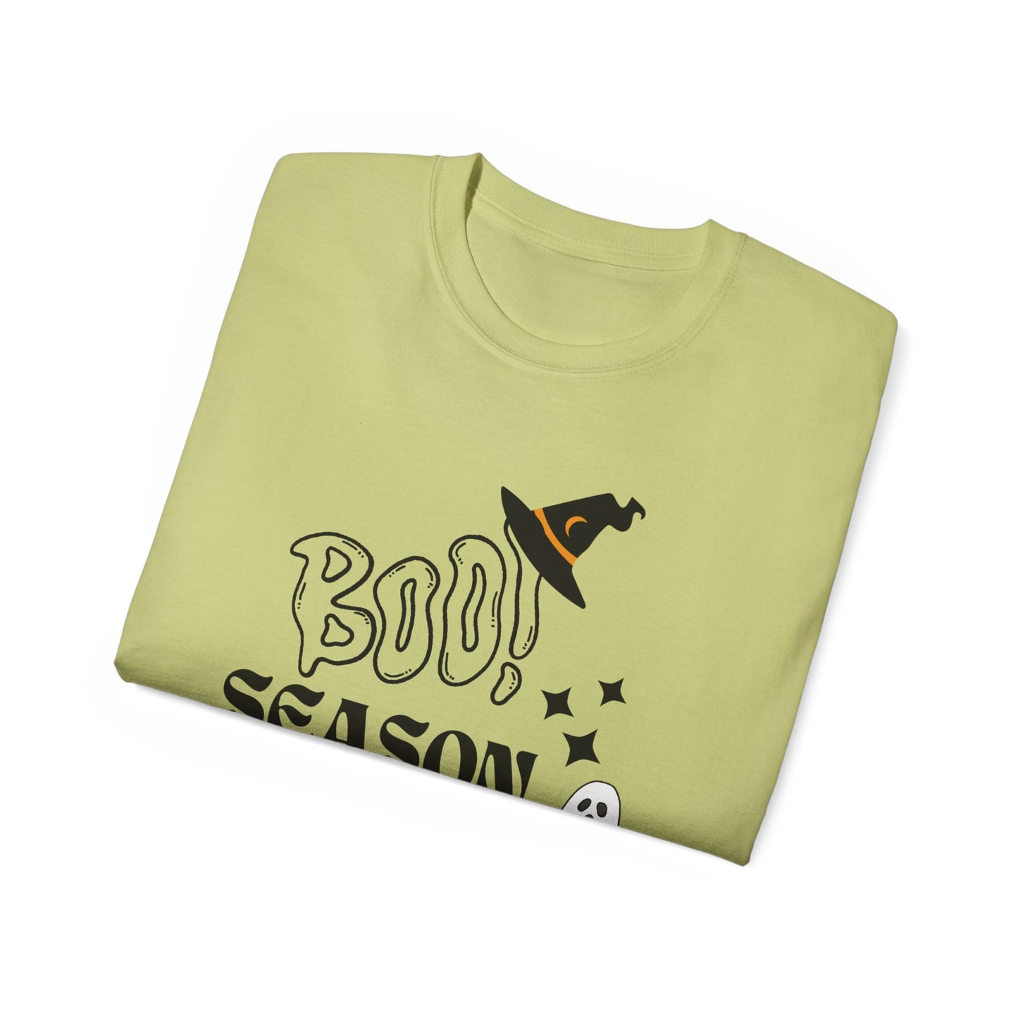 Halloween Unisex Ultra Cotton Tee, Ghost Season Shirt, Boo Season T-Shirt, Spooky Apparel, Fall Fashion, Halloween Costume Top