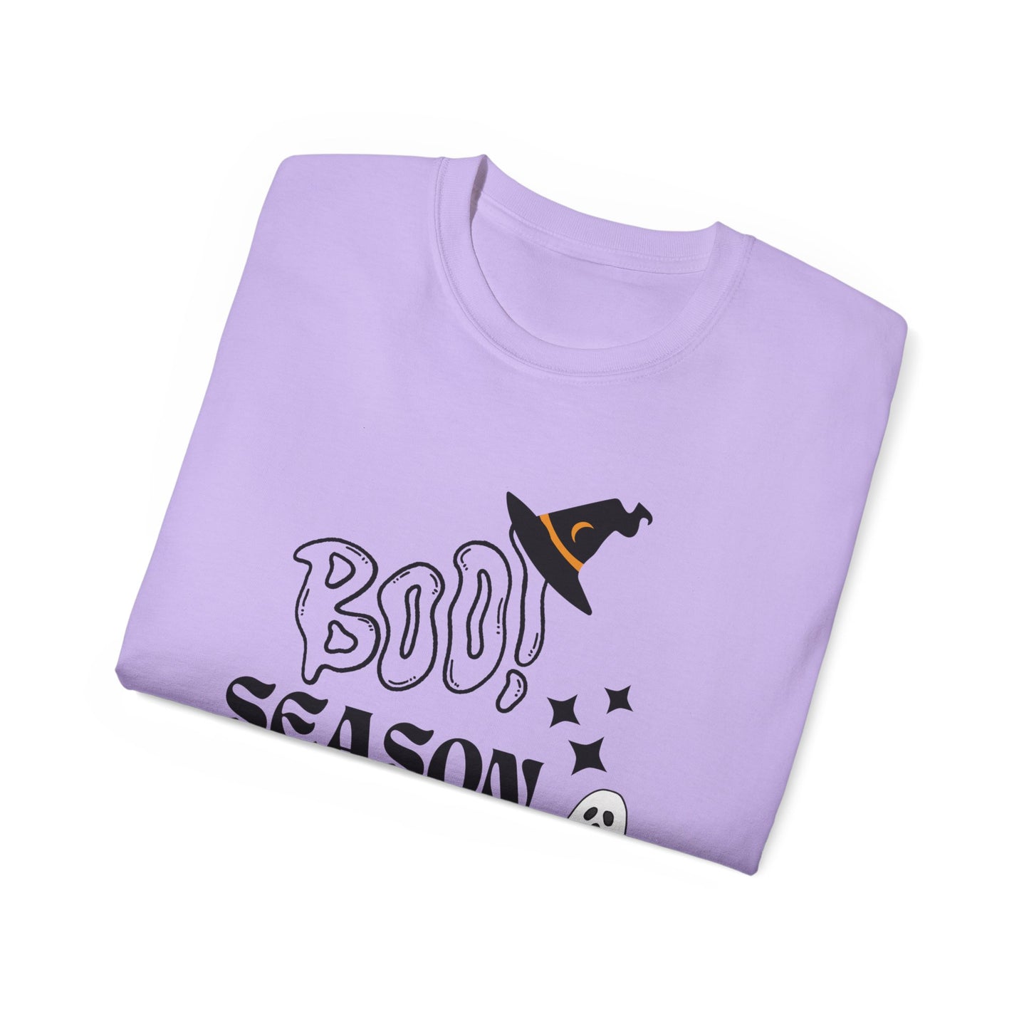 Halloween Unisex Ultra Cotton Tee, Ghost Season Shirt, Boo Season T-Shirt, Spooky Apparel, Fall Fashion, Halloween Costume Top