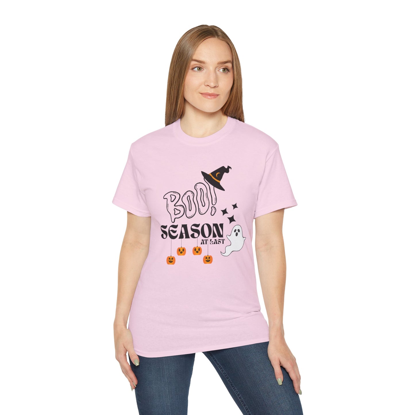 Halloween Unisex Ultra Cotton Tee, Ghost Season Shirt, Boo Season T-Shirt, Spooky Apparel, Fall Fashion, Halloween Costume Top