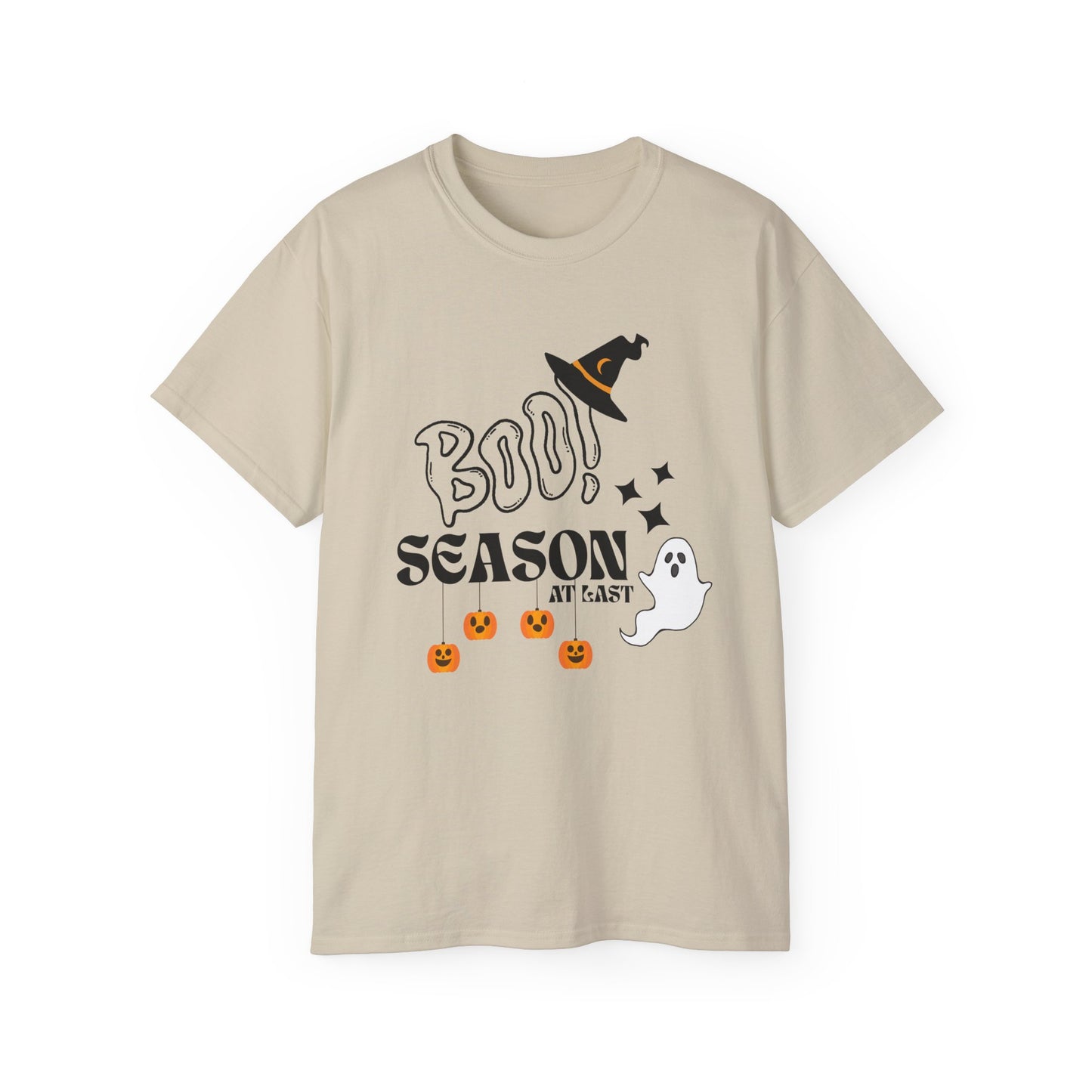 Halloween Unisex Ultra Cotton Tee, Ghost Season Shirt, Boo Season T-Shirt, Spooky Apparel, Fall Fashion, Halloween Costume Top