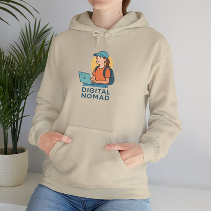 Comfortable, Stylish, Casual Unisex, Female Digital Nomad Coffee Shop Hoodie, Wardrobe Staple, Modern, Independent
