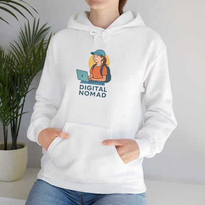 Comfortable, Stylish, Casual Unisex, Female Digital Nomad Coffee Shop Hoodie, Wardrobe Staple, Modern, Independent