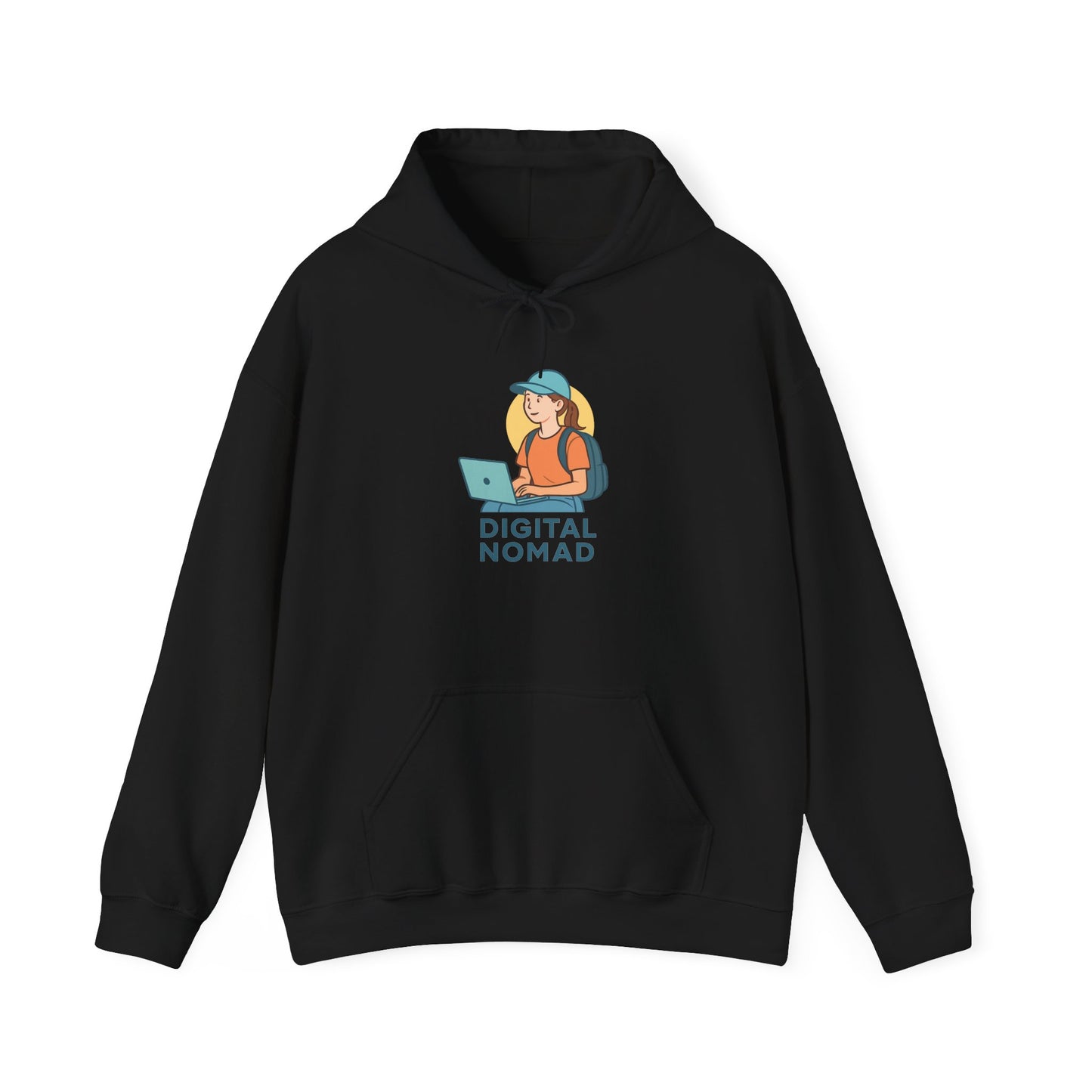 Comfortable, Stylish, Casual Unisex, Female Digital Nomad Coffee Shop Hoodie, Wardrobe Staple, Modern, Independent