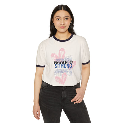 Gentle & Strong Unisex Cotton Sports Casual Lightweight Comfortable Ringer T-Shirt