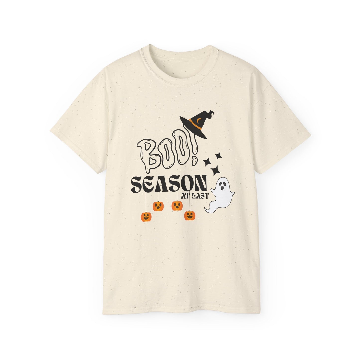 Halloween Unisex Ultra Cotton Tee, Ghost Season Shirt, Boo Season T-Shirt, Spooky Apparel, Fall Fashion, Halloween Costume Top