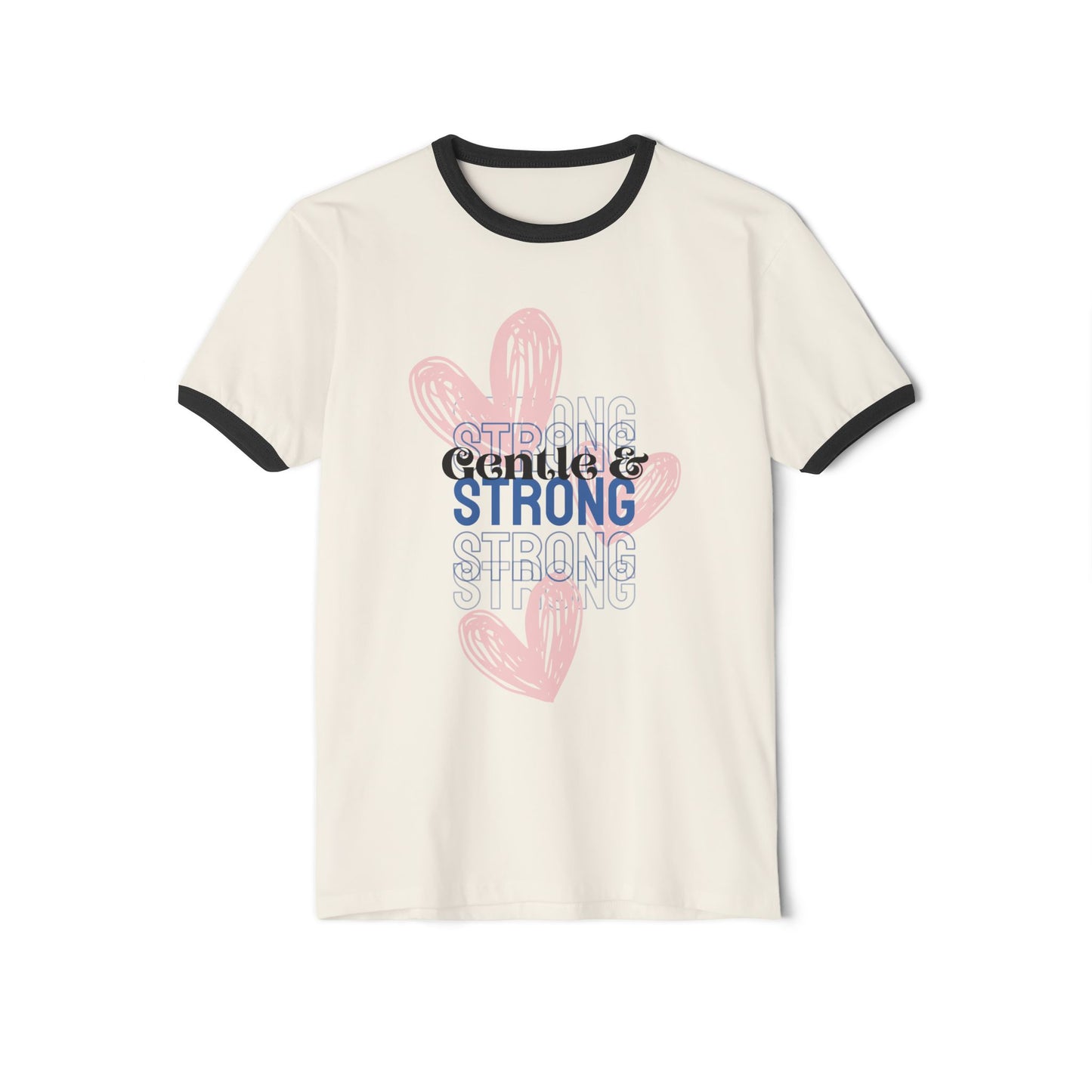 Gentle & Strong Unisex Cotton Sports Casual Lightweight Comfortable Ringer T-Shirt