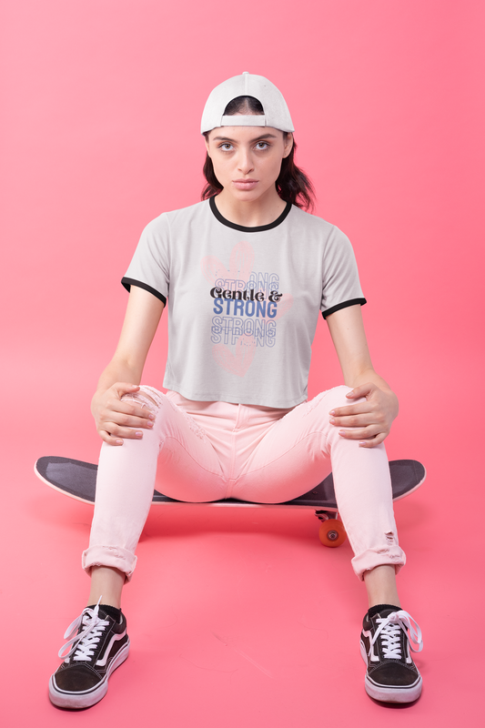 Gentle & Strong Unisex Cotton Sports Casual Lightweight Comfortable Ringer T-Shirt