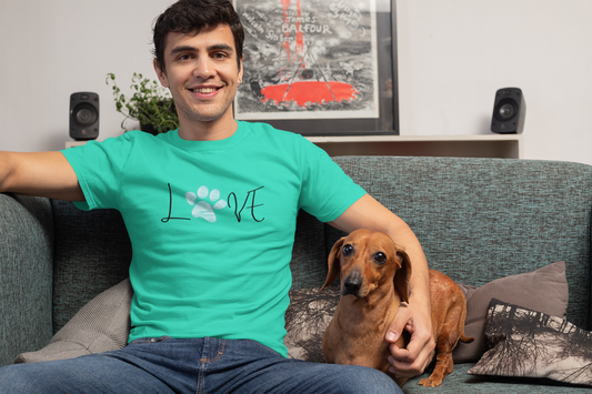 Love Dogs Pet Comfy Comfortable lightweight Relaxed Tee Shirt for Men & Women