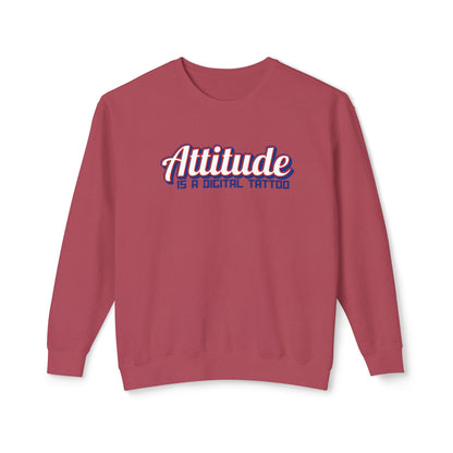 Attitude Digital Tattoo Cozy Unisex Lightweight Crewneck Sweatshirt