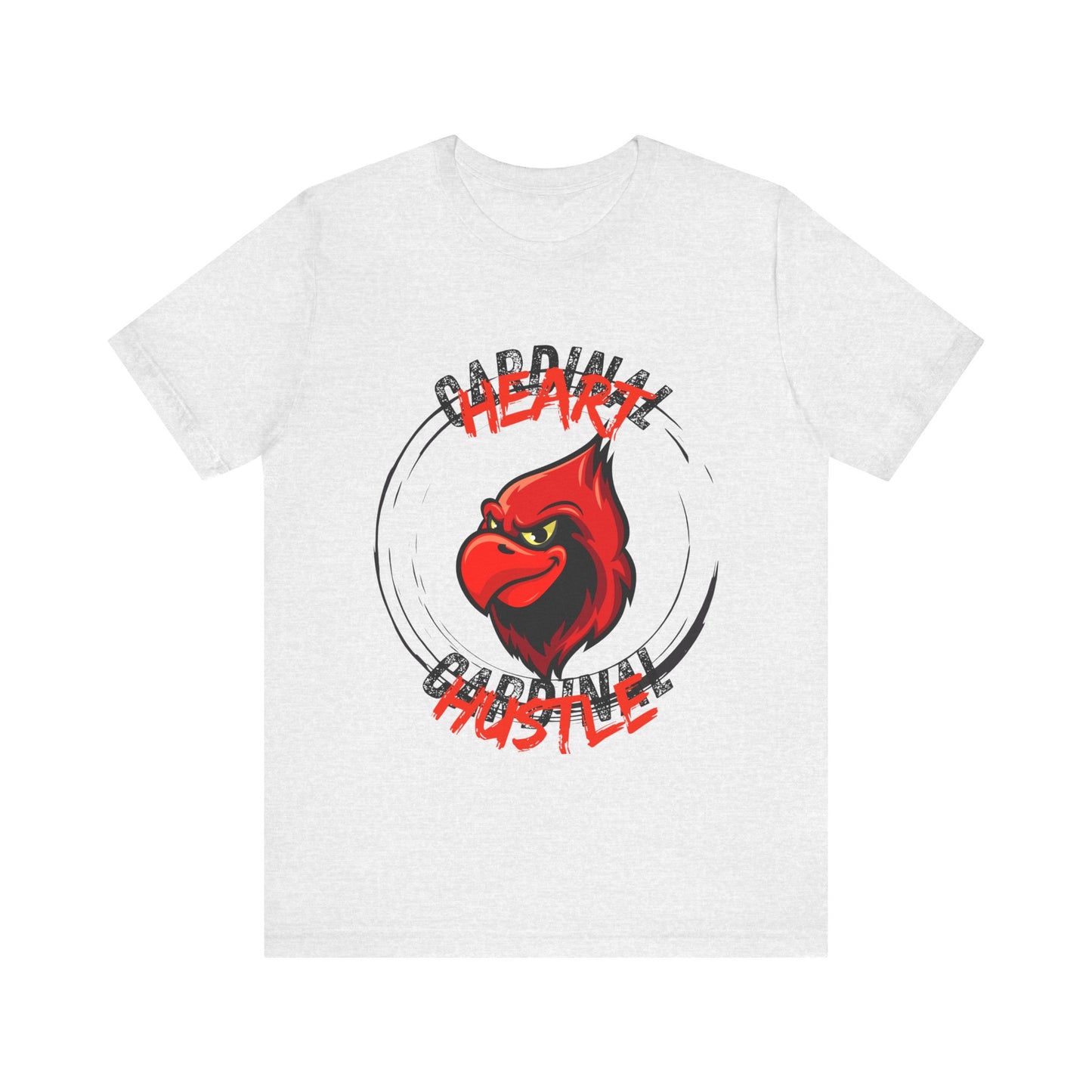 Unisex Hustle Heart Tee - Cardinal Spirit Shirt, Perfect Gift for Sports Fans, Casual Wear, Team Pride, Everyday Comfort