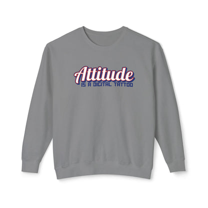 Attitude Digital Tattoo Cozy Unisex Lightweight Crewneck Sweatshirt
