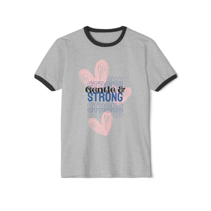 Gentle & Strong Unisex Cotton Sports Casual Lightweight Comfortable Ringer T-Shirt