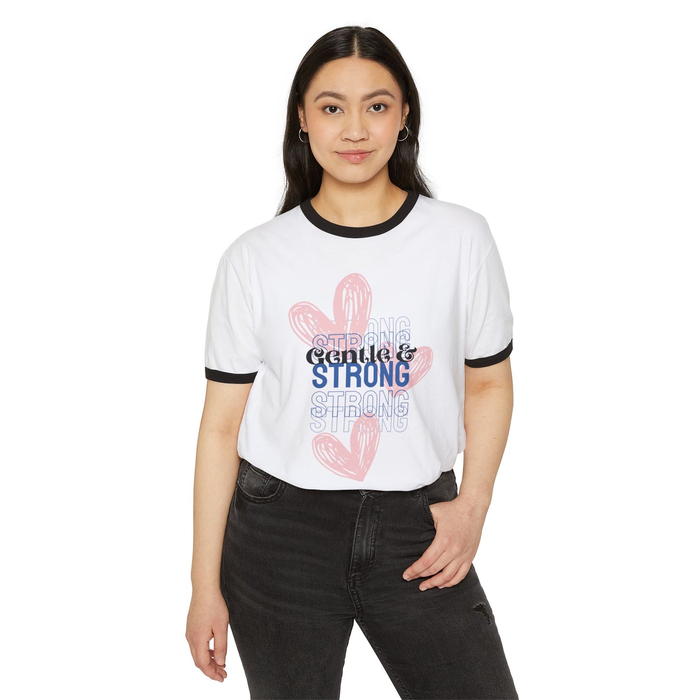 Gentle & Strong Unisex Cotton Sports Casual Lightweight Comfortable Ringer T-Shirt
