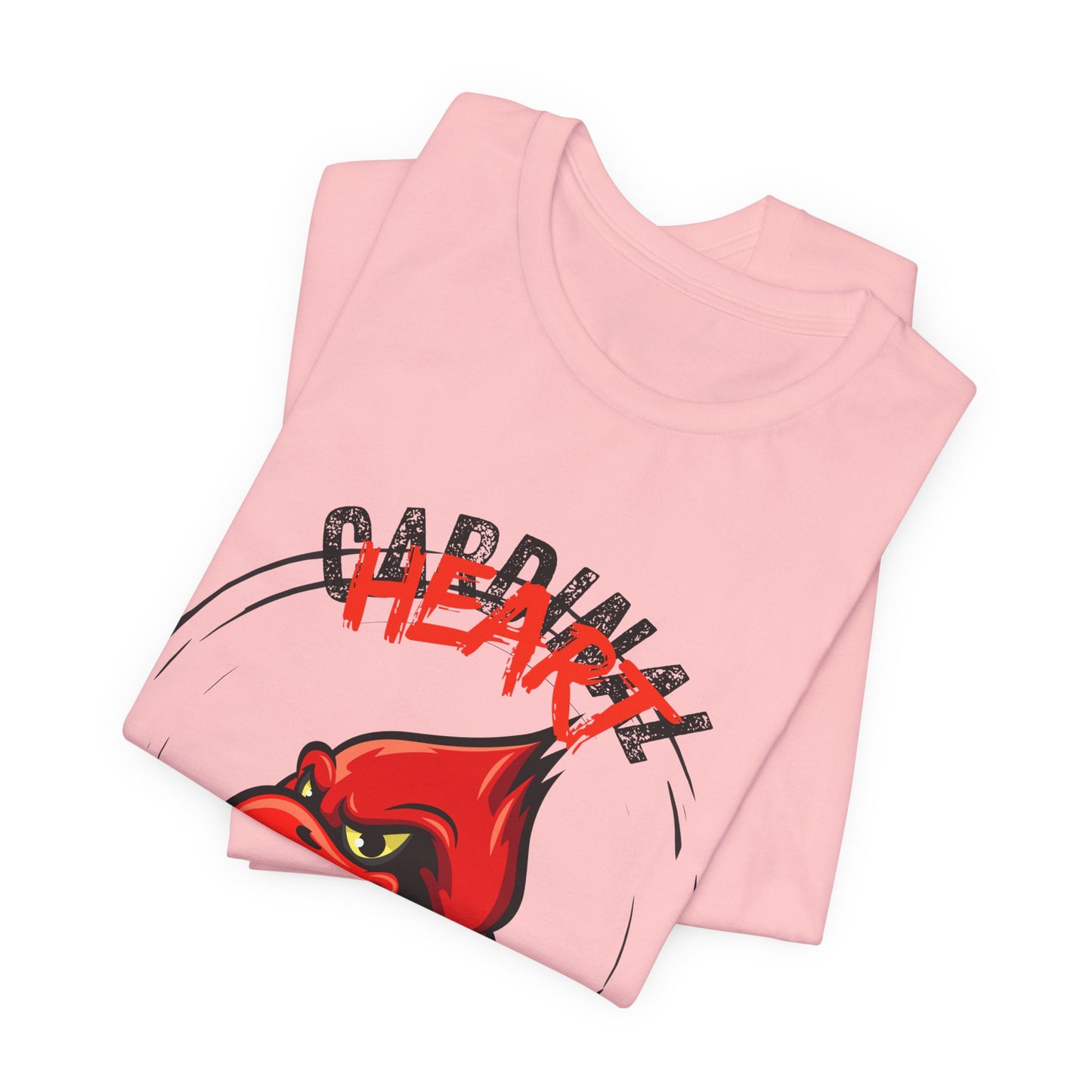 Unisex Hustle Heart Tee - Cardinal Spirit Shirt, Perfect Gift for Sports Fans, Casual Wear, Team Pride, Everyday Comfort