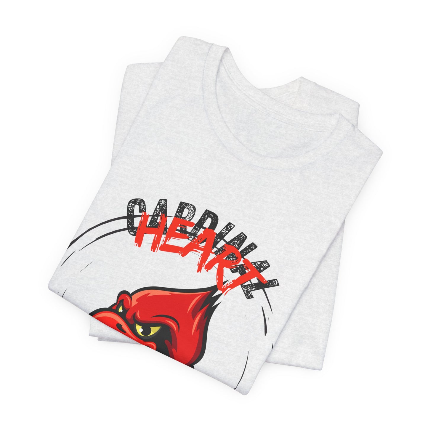 Unisex Hustle Heart Tee - Cardinal Spirit Shirt, Perfect Gift for Sports Fans, Casual Wear, Team Pride, Everyday Comfort