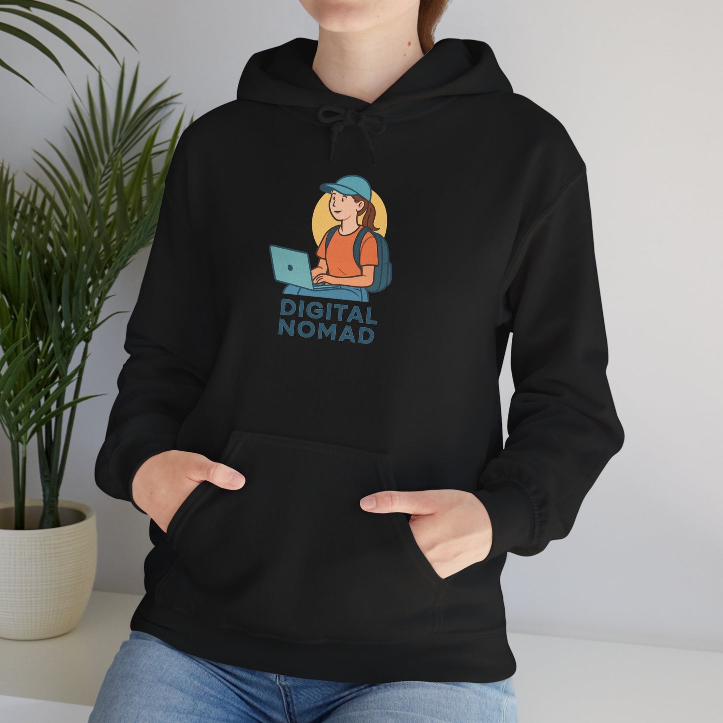 Digital Nomad Coffee Shop Hoodie