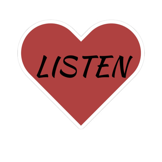 Listen To Your Heart Kiss-Cut Stickers